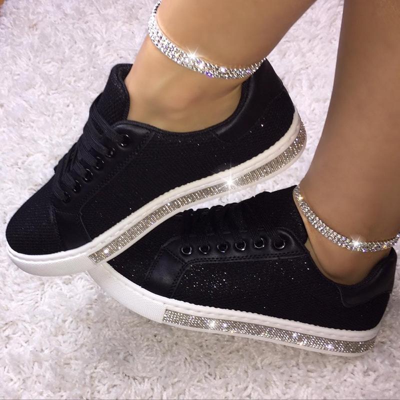 Women's Crystal Twinkle Trim Casual Shoes