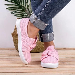 Casual Solid Color Bow Flat Loafers