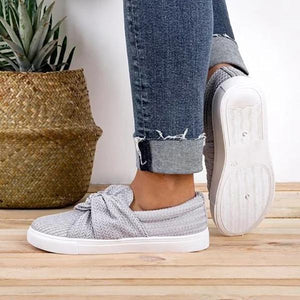 Casual Solid Color Bow Flat Loafers