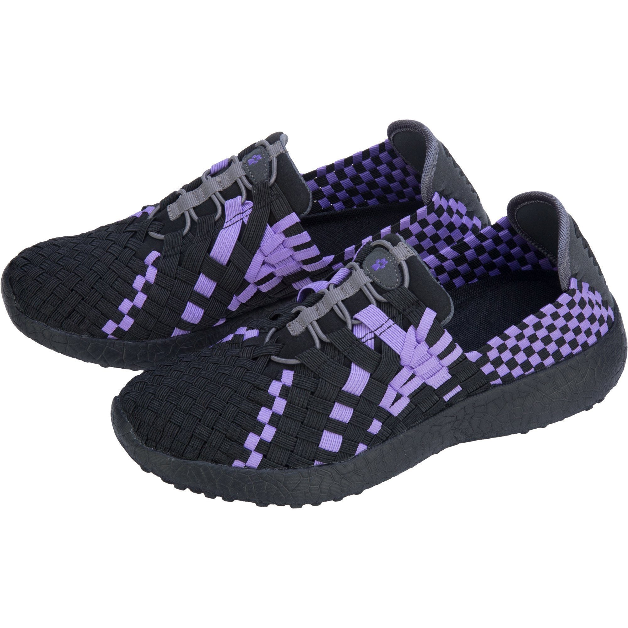 Purple Paw Woven Walking Shoes