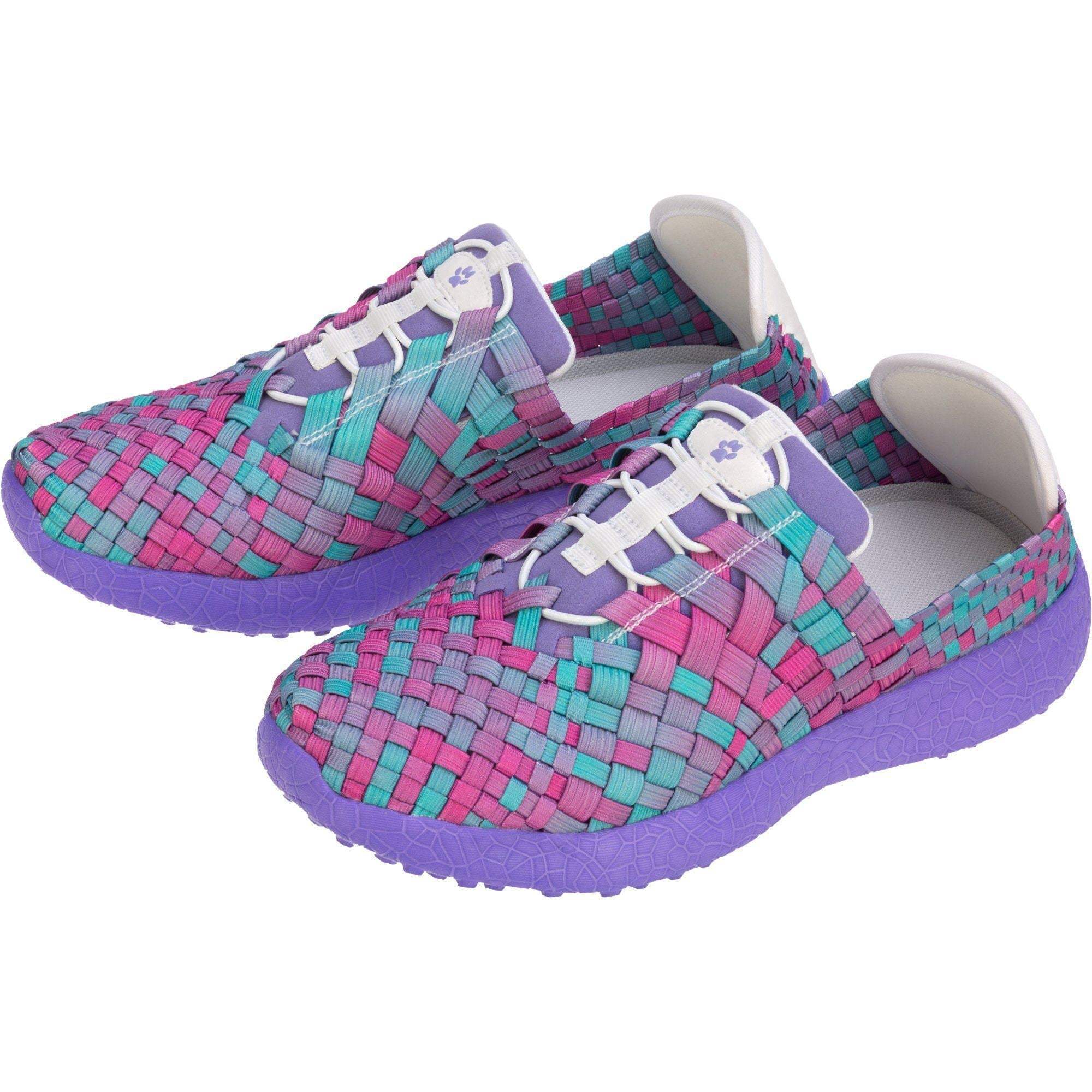 Purple Paw Woven Walking Shoes