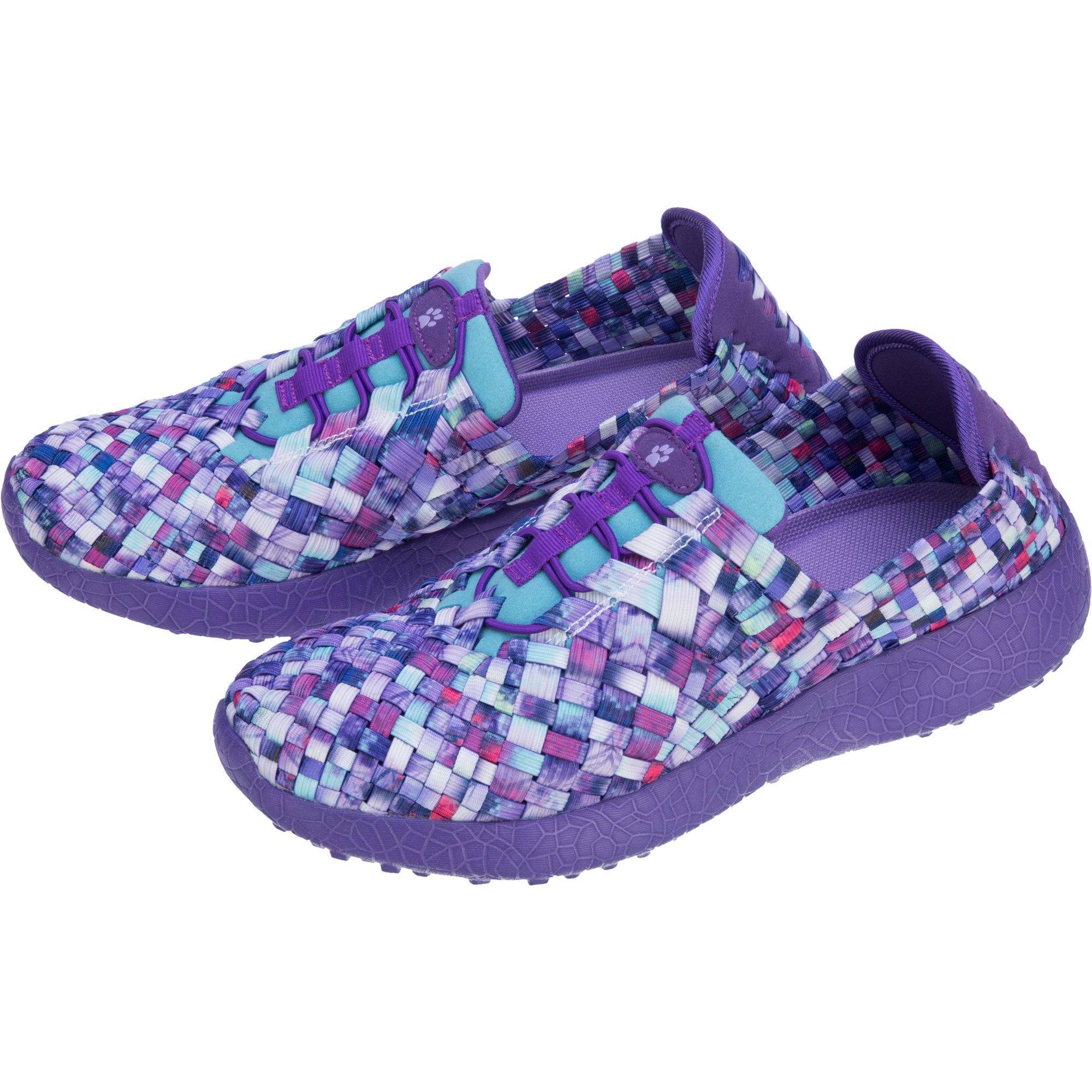 Purple Paw Woven Walking Shoes